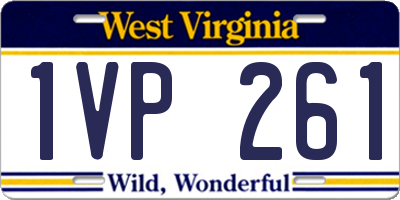 WV license plate 1VP261