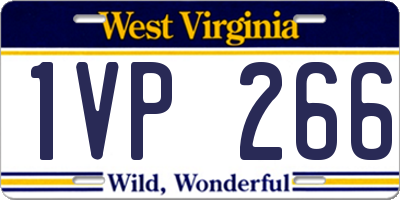 WV license plate 1VP266