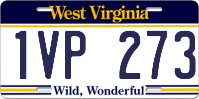 WV license plate 1VP273