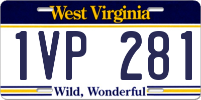 WV license plate 1VP281