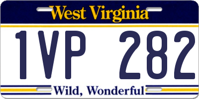 WV license plate 1VP282