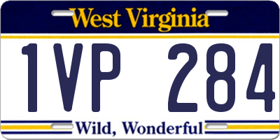 WV license plate 1VP284