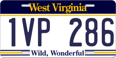 WV license plate 1VP286