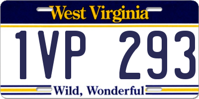 WV license plate 1VP293