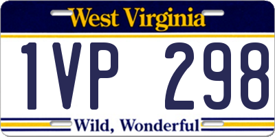 WV license plate 1VP298