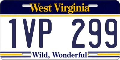 WV license plate 1VP299