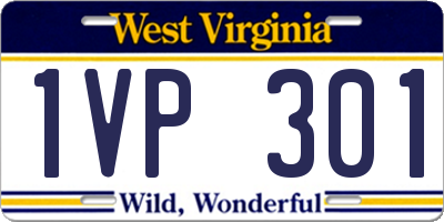 WV license plate 1VP301