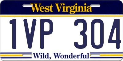 WV license plate 1VP304
