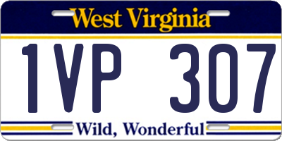 WV license plate 1VP307