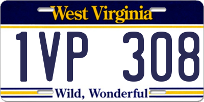WV license plate 1VP308
