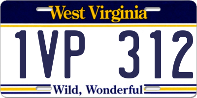 WV license plate 1VP312