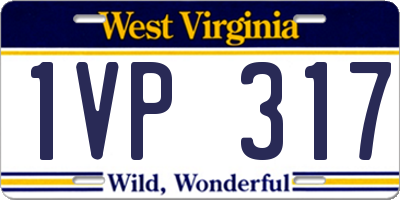 WV license plate 1VP317