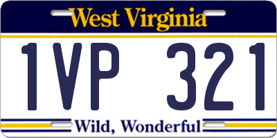 WV license plate 1VP321