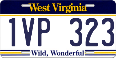 WV license plate 1VP323