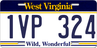 WV license plate 1VP324