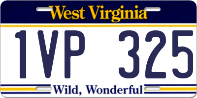 WV license plate 1VP325