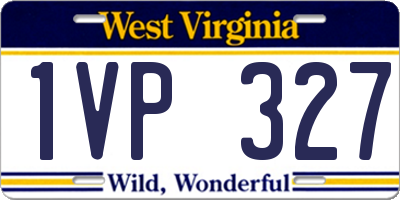 WV license plate 1VP327