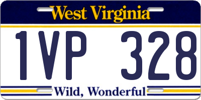 WV license plate 1VP328