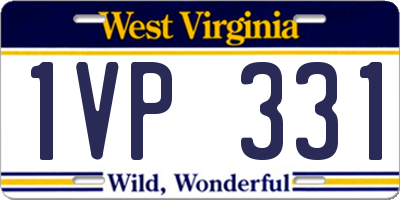 WV license plate 1VP331
