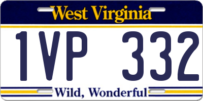 WV license plate 1VP332