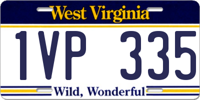 WV license plate 1VP335