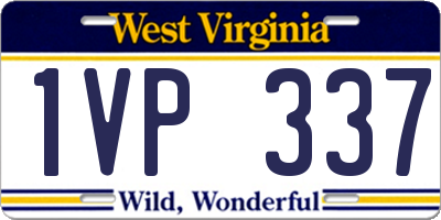 WV license plate 1VP337