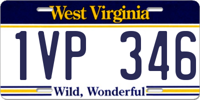WV license plate 1VP346