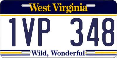 WV license plate 1VP348