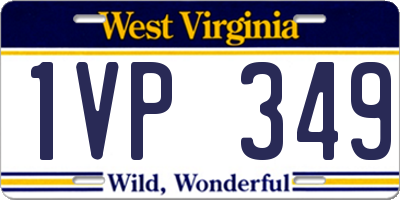 WV license plate 1VP349