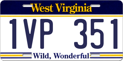 WV license plate 1VP351