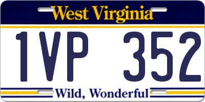 WV license plate 1VP352