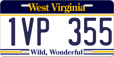 WV license plate 1VP355