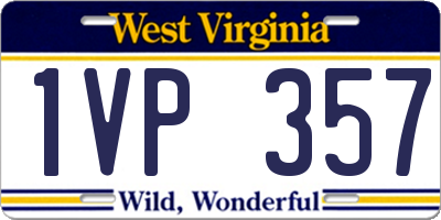 WV license plate 1VP357