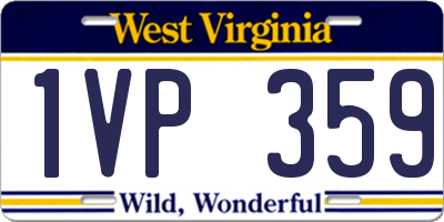 WV license plate 1VP359