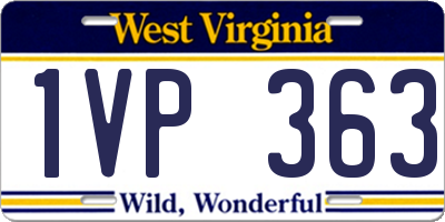 WV license plate 1VP363