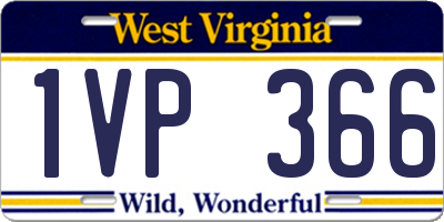 WV license plate 1VP366