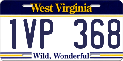 WV license plate 1VP368
