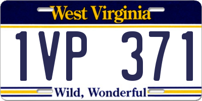 WV license plate 1VP371