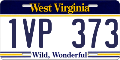WV license plate 1VP373