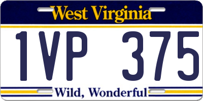 WV license plate 1VP375