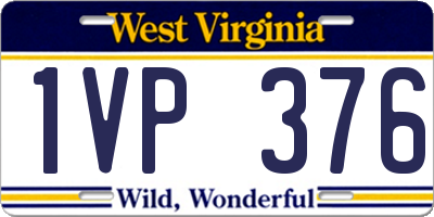 WV license plate 1VP376
