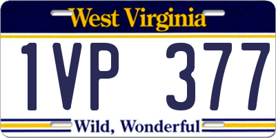 WV license plate 1VP377