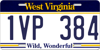 WV license plate 1VP384