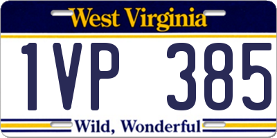 WV license plate 1VP385