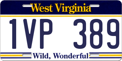 WV license plate 1VP389