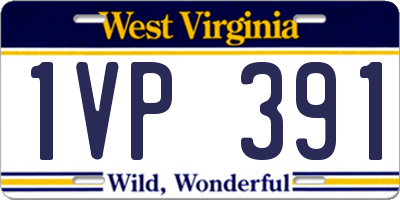 WV license plate 1VP391