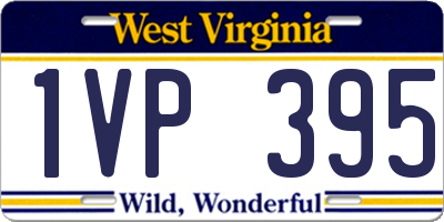 WV license plate 1VP395