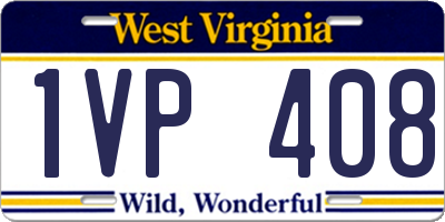 WV license plate 1VP408