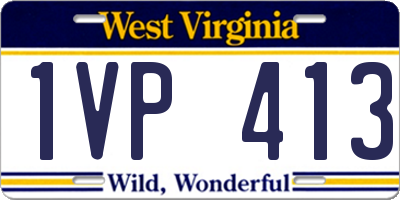 WV license plate 1VP413