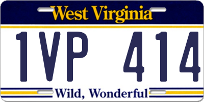 WV license plate 1VP414